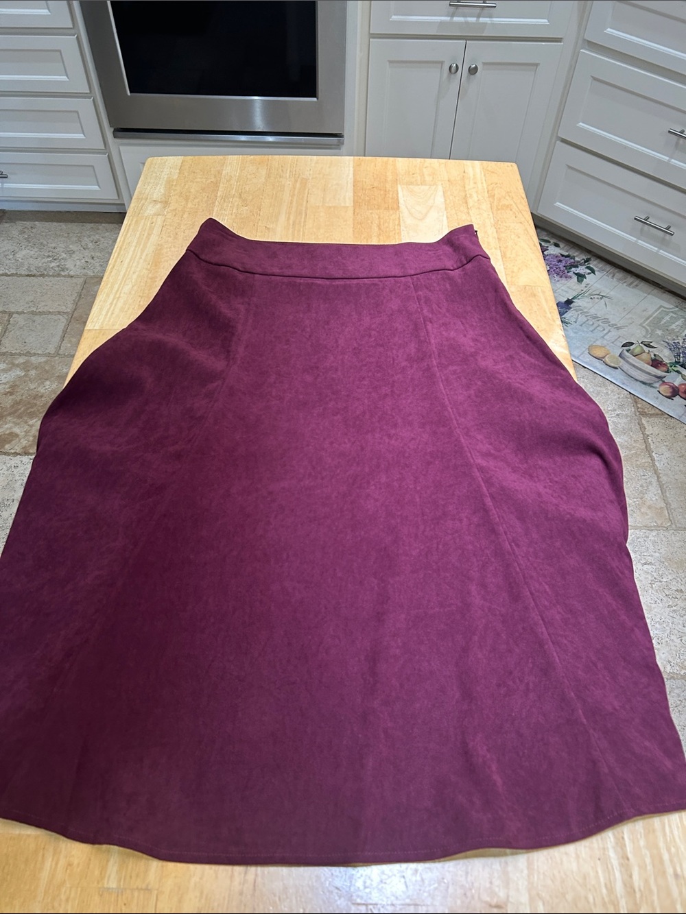 89th & Madison Wine A-Line Skirt